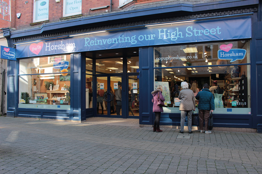 Pop Up Horsham shop front