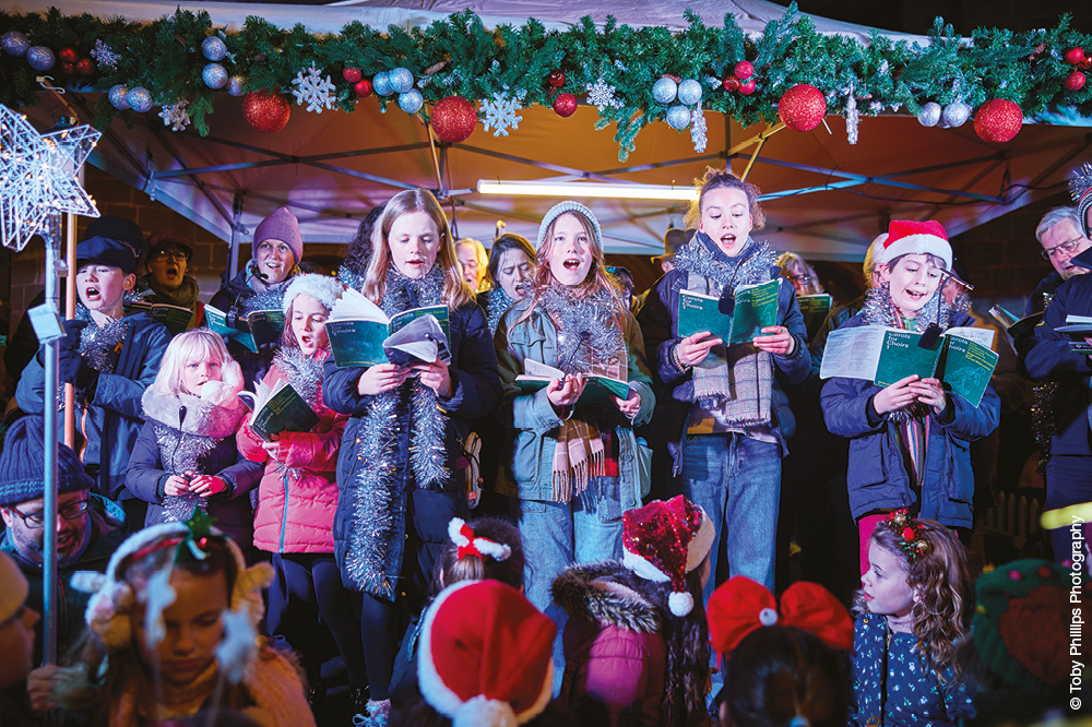 Children's choir singing