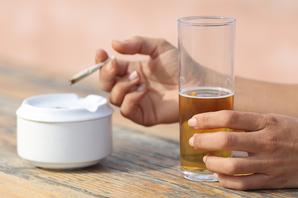 Smoking and drink image