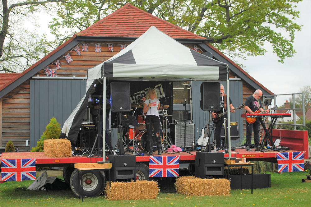 Performing at a village fete