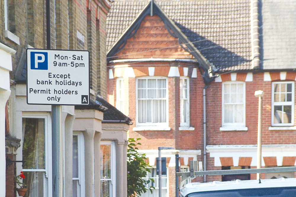 Parking zone A road