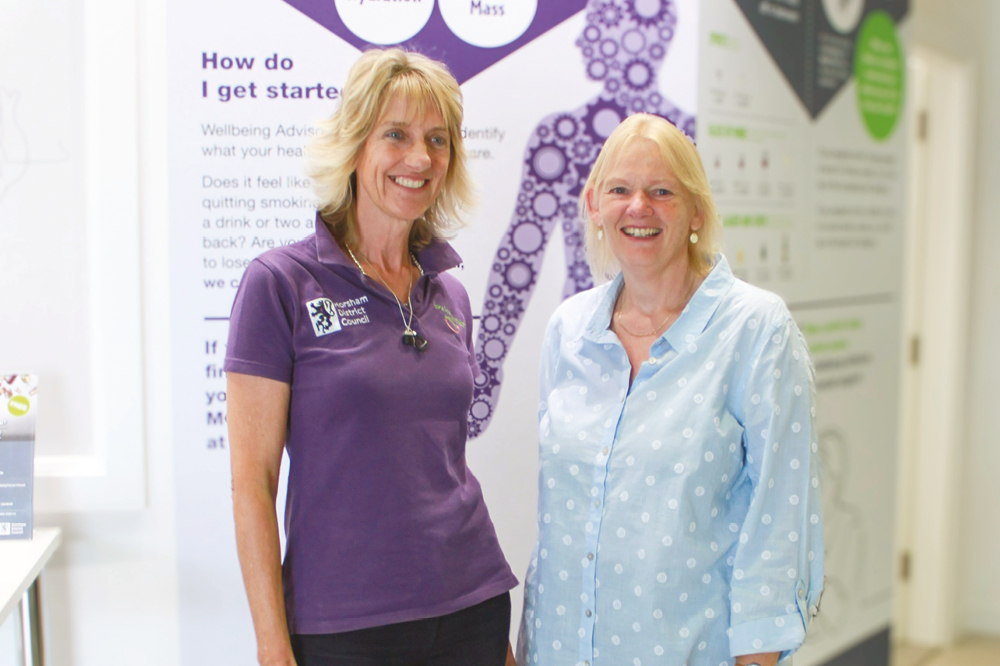 Polly and Rachel at the Horsham Wellbeing Hub