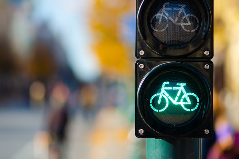 A bike-only traffic light