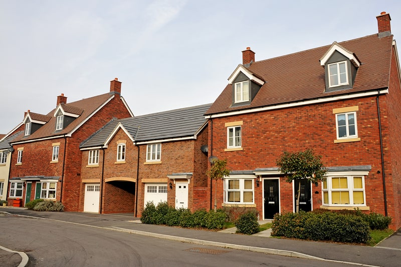 A street of two-storey houses