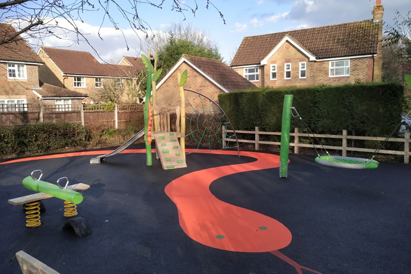 A refreshed play area with updated equipment