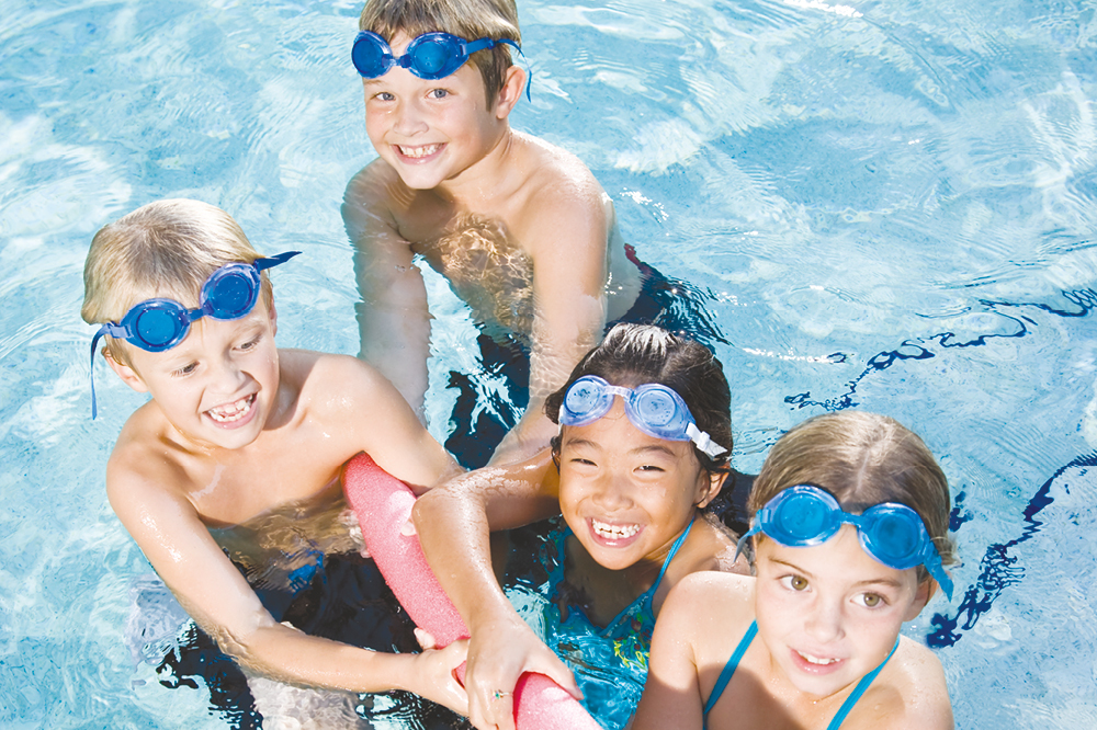 Children swimming