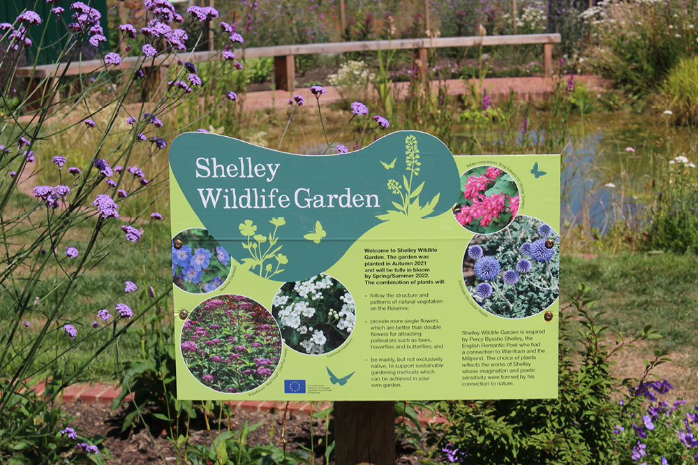 Shelley Wildlife Garden sign