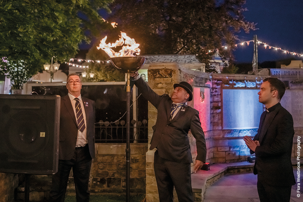 VE Day beacon lighting