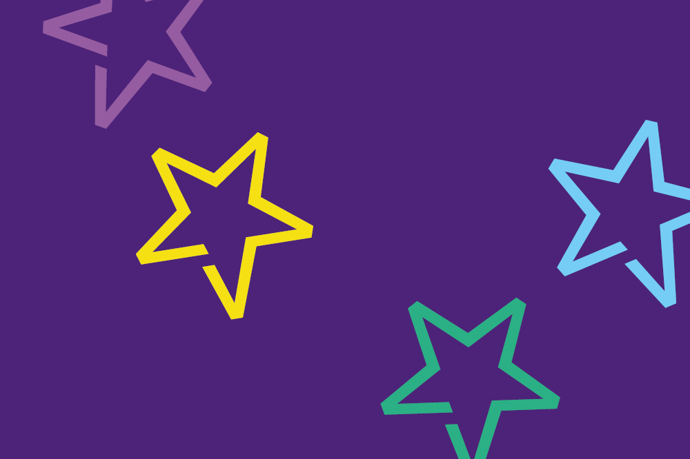 Volunteer awards star graphic