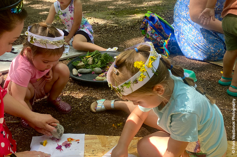 Children taking part in crafts