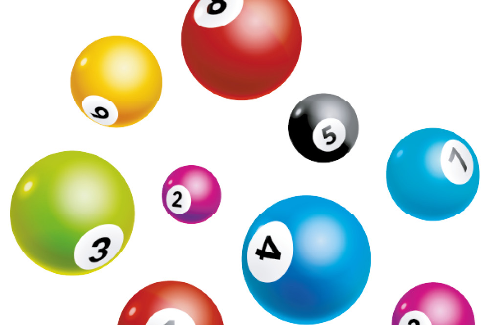 Colourful lottery balls