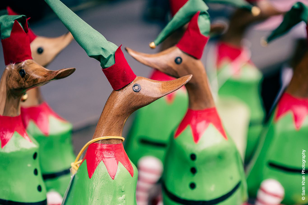 Wooden Christmas ducks