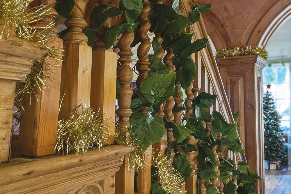 Winter staircase at Horsham Museum